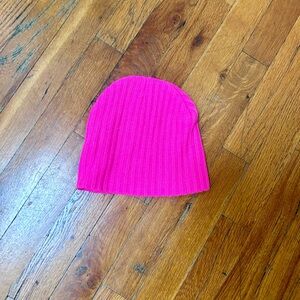 Vibrant Pink Kids Ribbed Beanie